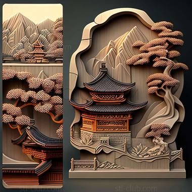 3D model Mungyeong in South Korea (STL)